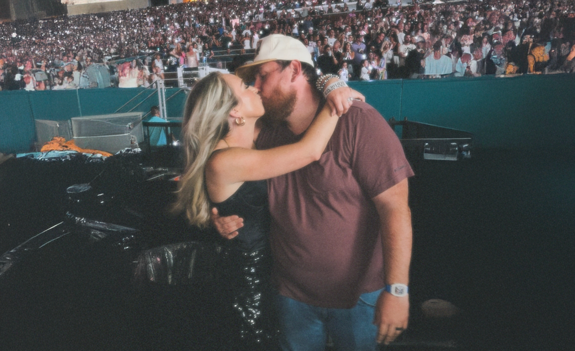 Luke Combs and His Wife Were Total Swifties at Taylor Swift’s Miami Show - Picture of Them Kissing