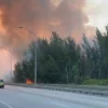 Massive Brush Fire in SW Miami-Dade—Smoke, Helicopters