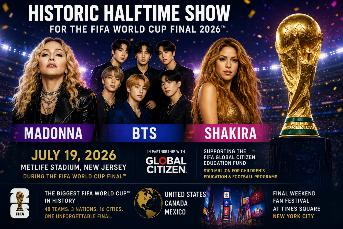 FIFA World Cup 2026 Halftime Show Lineup Announced: BTS, Shakira & Madonna