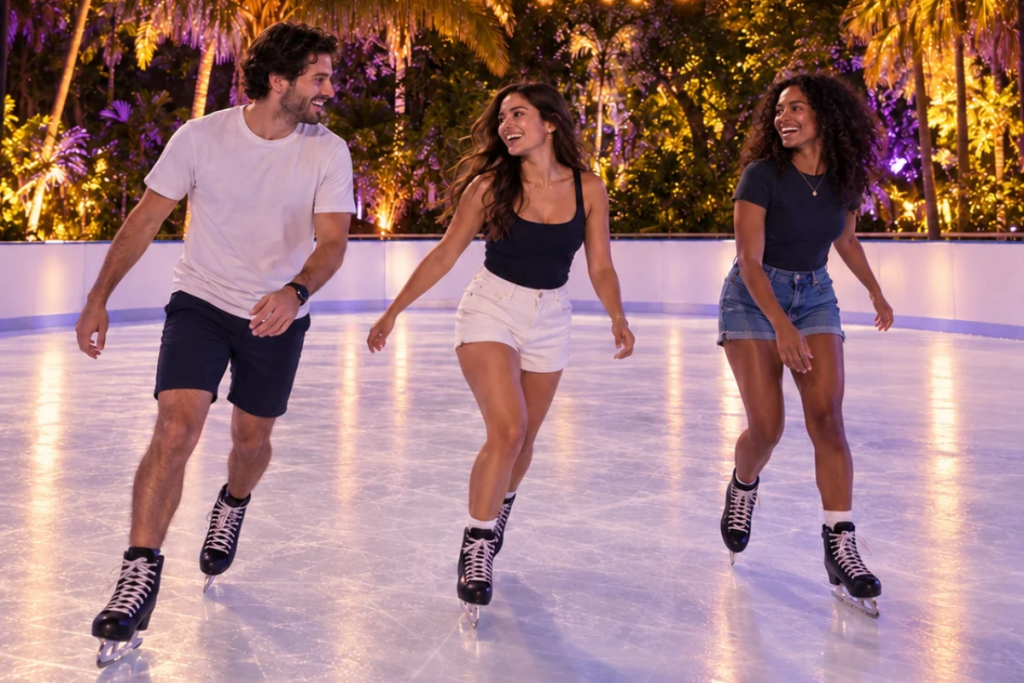 Ice, Ice, Miami! NightGarden Is Back With a Brand-New Ice Skating Rink!